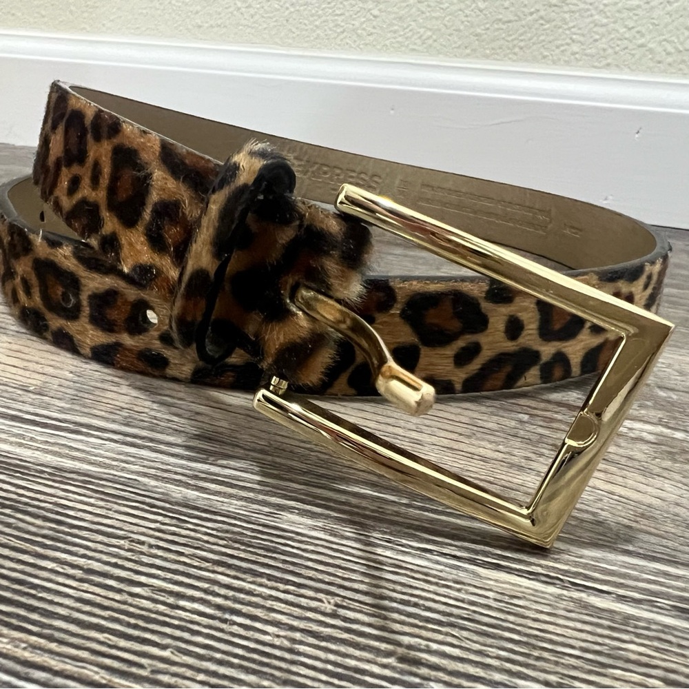 Express Animal Print Belt with Gold Buckle - Picture 3 of 7